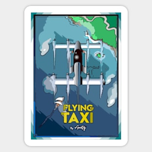 Flying Taxi Sticker